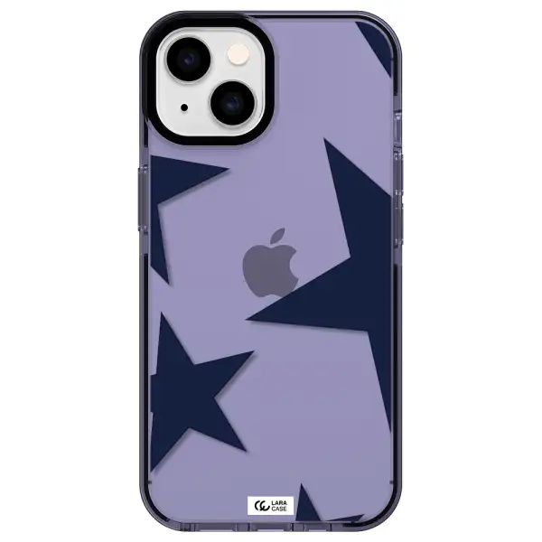 Blue Navy Stars Apple iPhone 14 impact Lilac Case