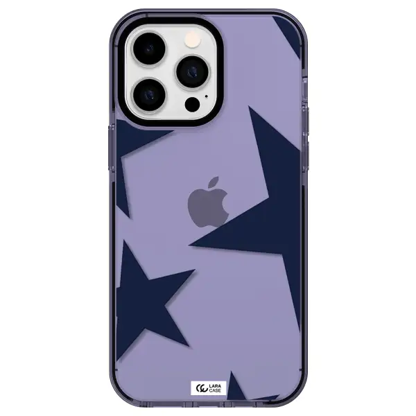 Blue Navy Stars Apple iPhone 15 Pro Max impact Lilac Case