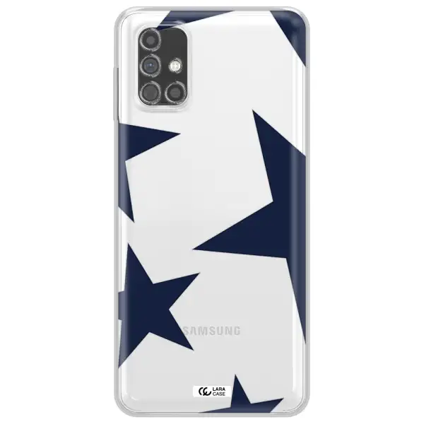 Blue Navy Stars Samsung M31S Clear Tpu Case