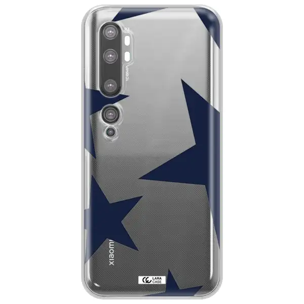 Blue Navy Stars Xiaomi Mi Note 10 Clear Tpu Case
