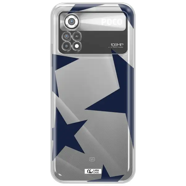 Blue Navy Stars Xiaomi Poco X4 Pro Clear Tpu Case