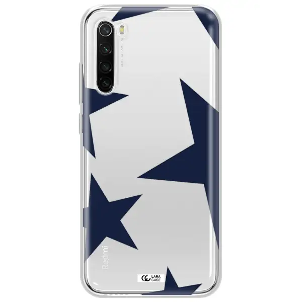 Blue Navy Stars Xiaomi Redmi Note 8T Clear Tpu Case