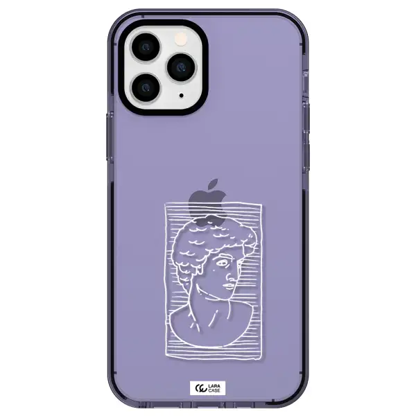 David Apple iPhone 11 pro max impact Lilac Case