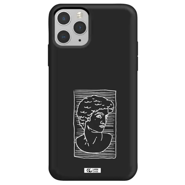 David Apple iPhone 11 pro max Silicone black Case
