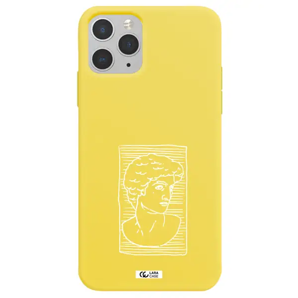 David Apple iPhone 11 pro max Silicone canary yellow Case