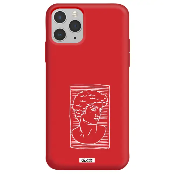David Apple iPhone 11 pro Silicone Imperial Red Case
