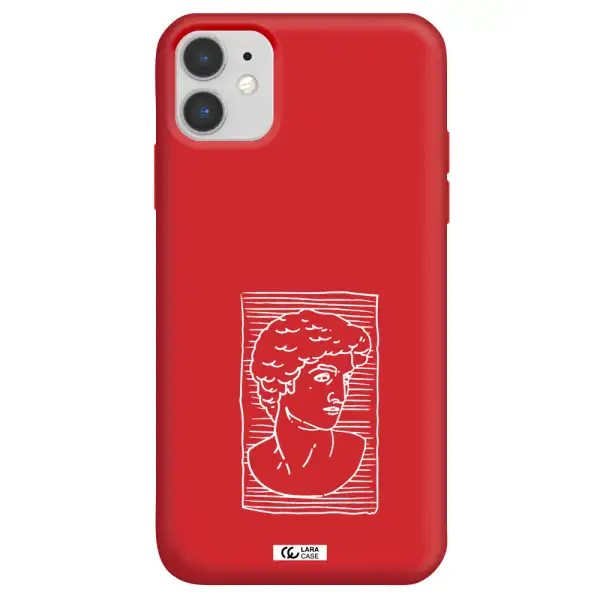 David Apple iPhone 11 Silicone Imperial Red Case