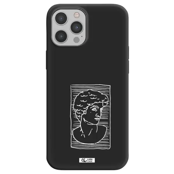 David Apple iPhone 12 pro max Silicone black Case