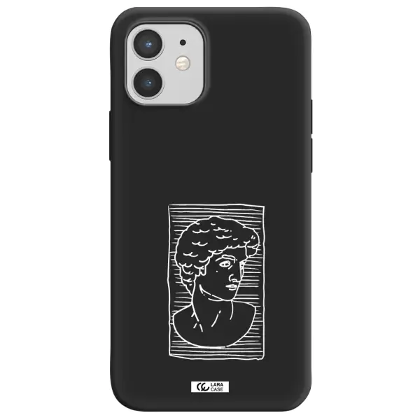 David Apple iPhone 12 Silicone black Case