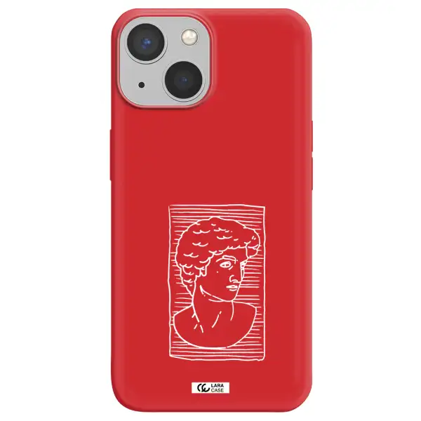 David Apple iPhone 13 mini Silicone Imperial Red Case