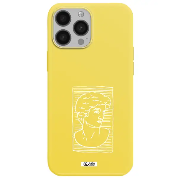 David Apple iPhone 13 Pro Max Silicone canary yellow Case