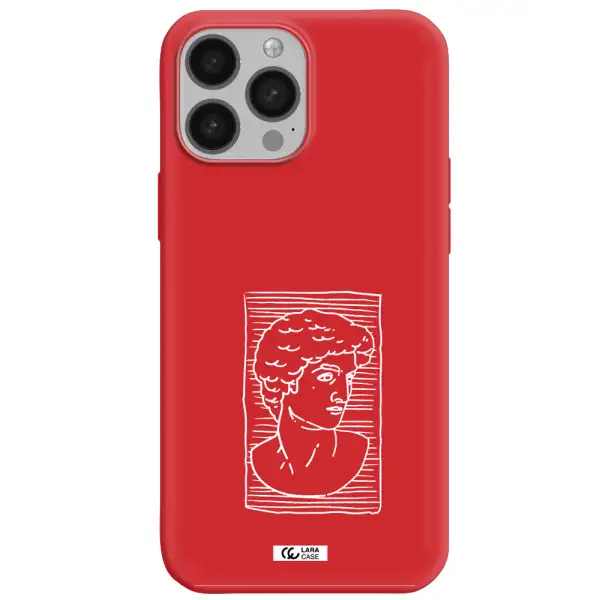 David Apple iPhone 13 Pro Max Silicone Imperial Red Case