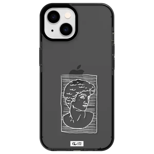 David Apple iPhone 14 impact Smoke Black Case