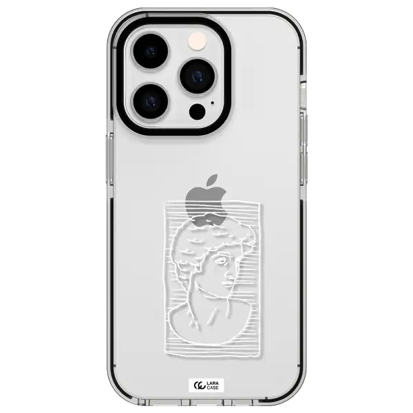 David Apple iPhone 14 pro impact black border Case