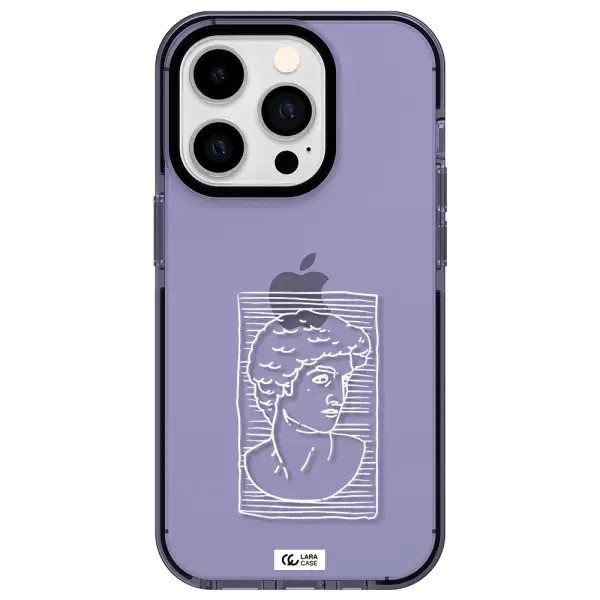David Apple iPhone 14 pro impact Lilac Case