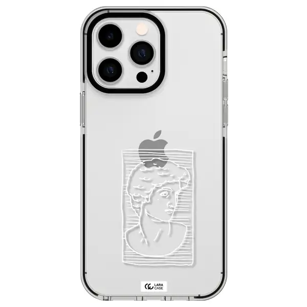 David Apple iPhone 14 pro max impact black border Case