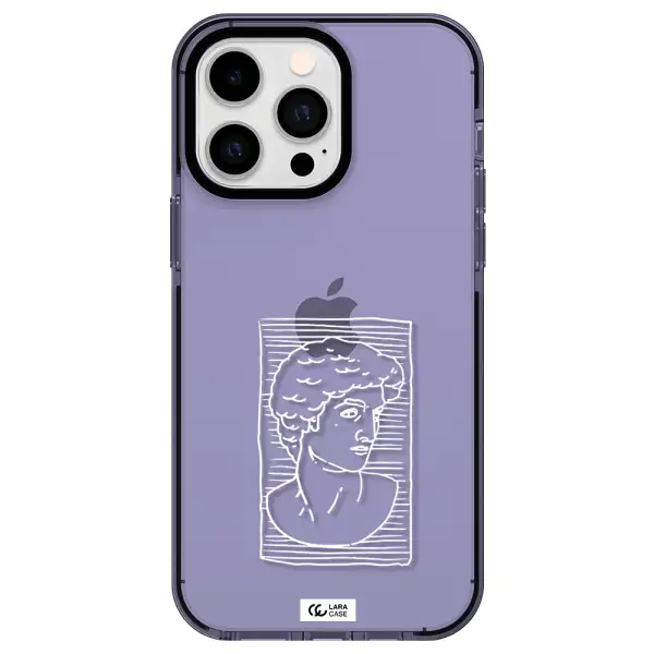 David Apple iPhone 14 pro max impact Lilac Case