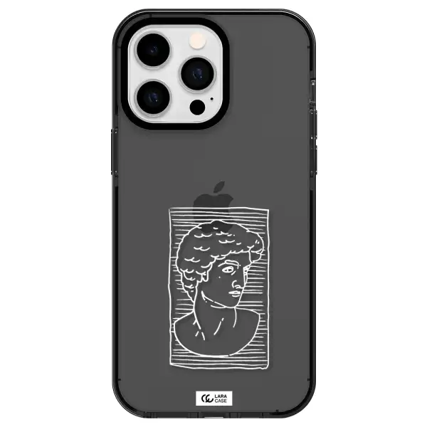 David Apple iPhone 14 pro max impact Smoke Black Case