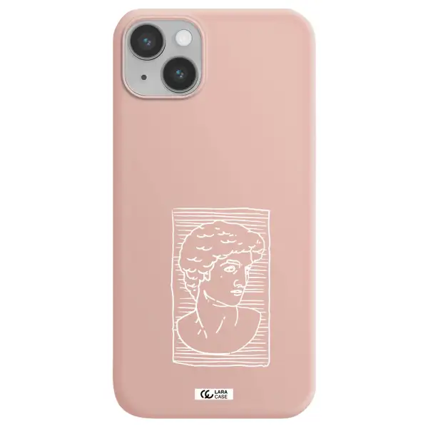 David Apple iPhone 14 Silicone pastel pink Case