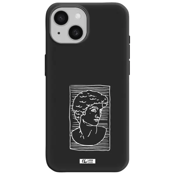 David Apple iPhone 15 Silicone black Case