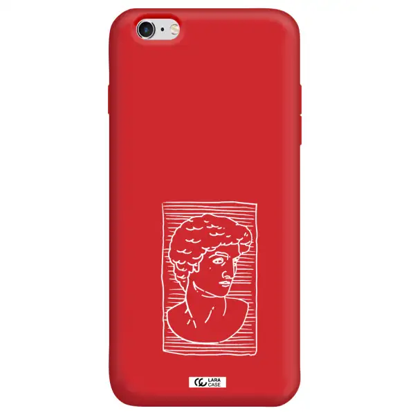 David Apple iPhone 6 plus Silicone Imperial Red Case