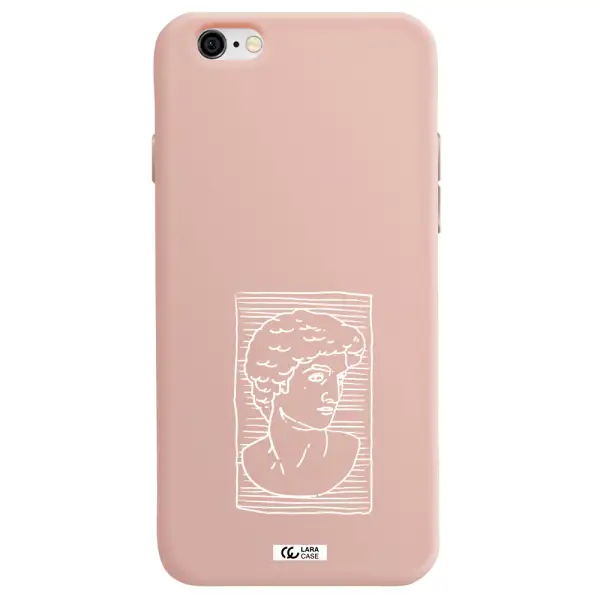 David Apple iPhone 6 Silicone pastel pink Case