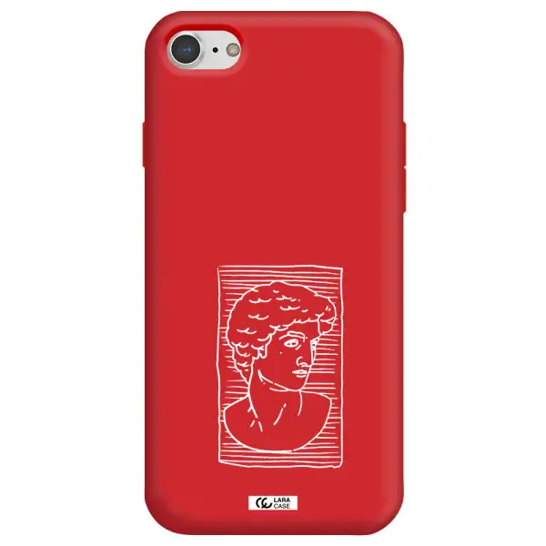 David Apple iPhone 7 Silicone Imperial Red Case