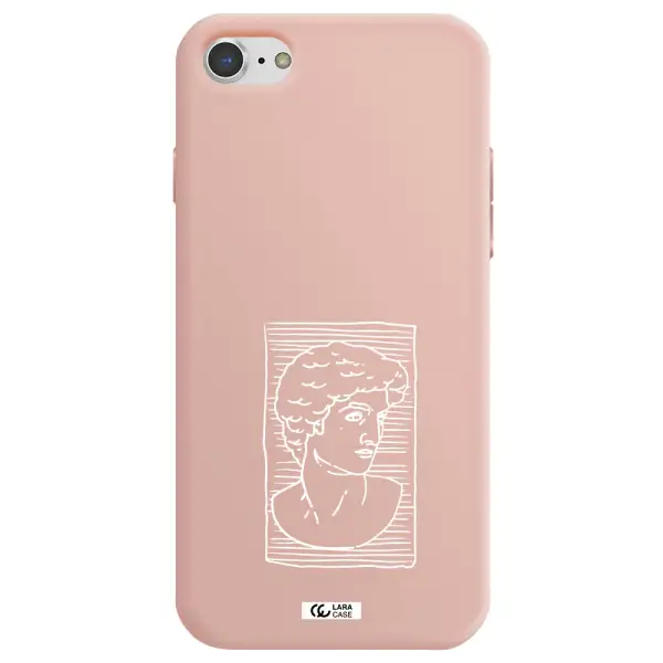 David Apple iPhone 7 Silicone pastel pink Case