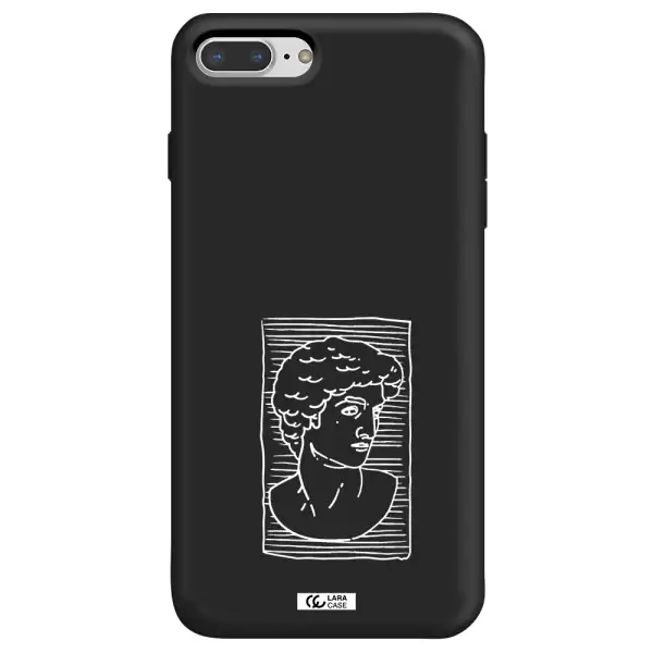 David Apple iPhone 8 plus Silicone black Case