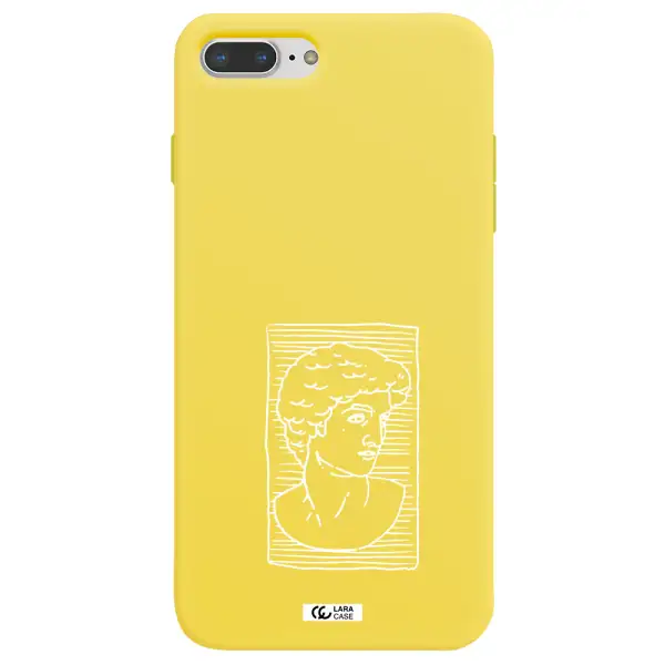 David Apple iPhone 8 plus Silicone canary yellow Case