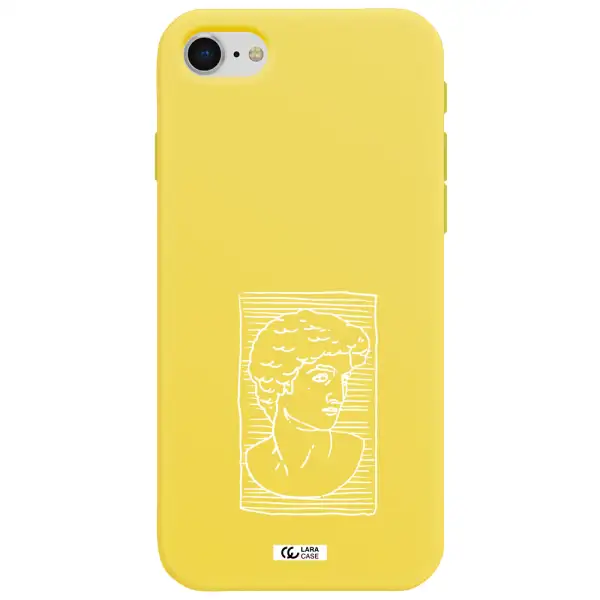 David Apple iPhone se 2020 Silicone canary yellow Case