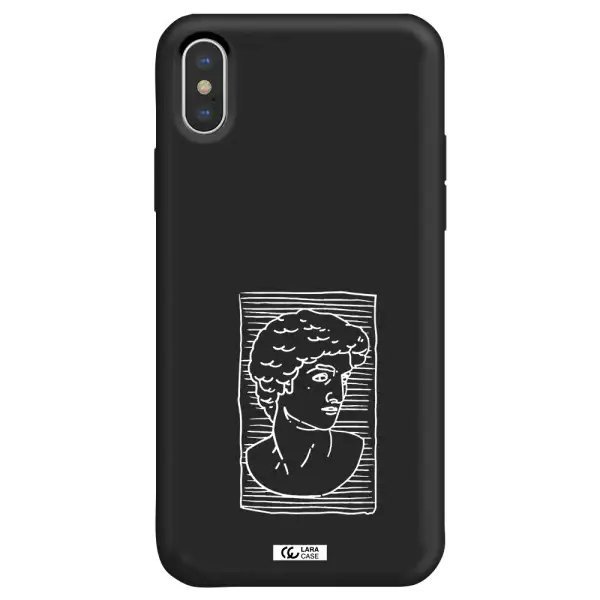 David Apple iPhone X Silicone black Case