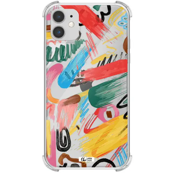 Oil Paint Abstract Apple iPhone 11 Clear PC Case