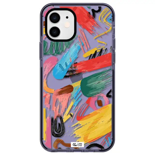 Oil Paint Abstract Apple iPhone 11 impact Lilac Case