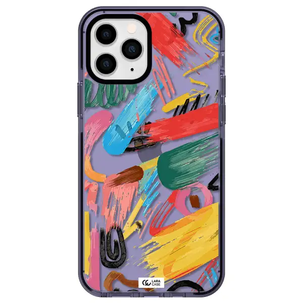 Oil Paint Abstract Apple iPhone 11 pro max impact Lilac Case
