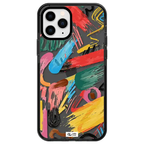 Oil Paint Abstract Apple iPhone 11 pro max impact Smoke Black Case