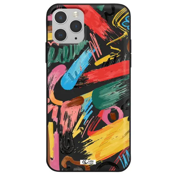 Oil Paint Abstract Apple iPhone 11 pro Silicone black Case