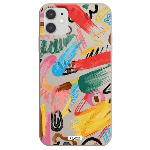 Oil Paint Abstract Apple iPhone 11 Silicone Stone Case