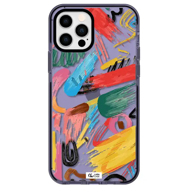 Oil Paint Abstract Apple iPhone 12 pro impact Lilac Case