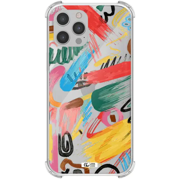 Oil Paint Abstract Apple iPhone 12 pro max Clear PC Case