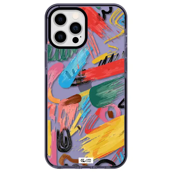 Oil Paint Abstract Apple iPhone 12 pro max impact Lilac Case