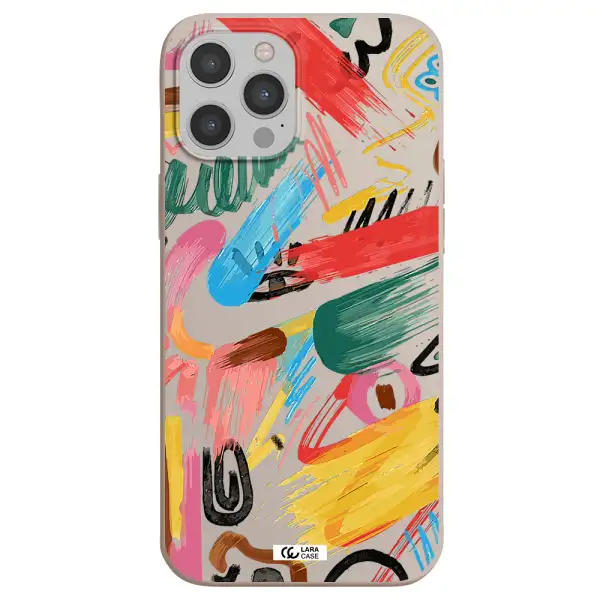 Oil Paint Abstract Apple iPhone 12 pro Silicone Stone Case
