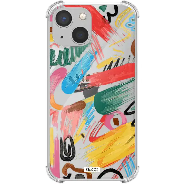 Oil Paint Abstract Apple iPhone 13 mini Clear PC Case
