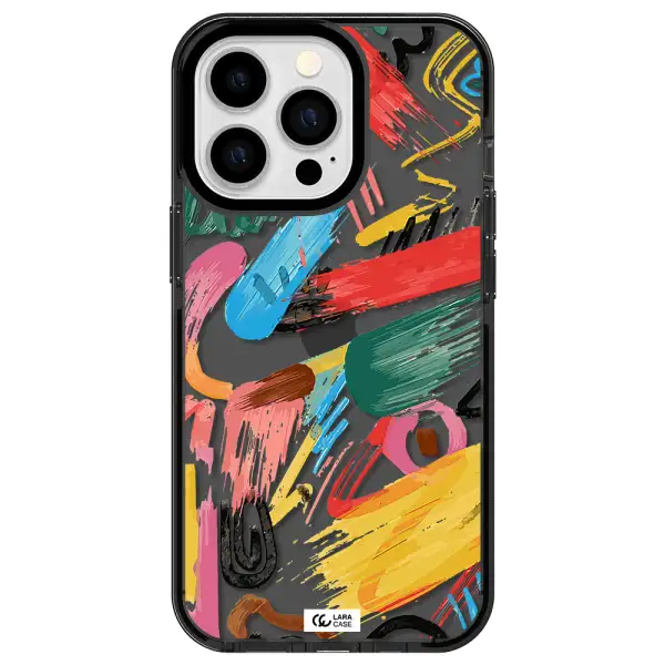Oil Paint Abstract Apple iPhone 13 Pro impact Smoke Black Case