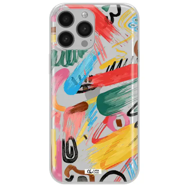 Oil Paint Abstract Apple iPhone 13 Pro Max Clear TPU Case