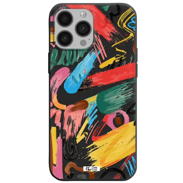 Oil Paint Abstract Apple iPhone 13 Pro Max Silicone black Case