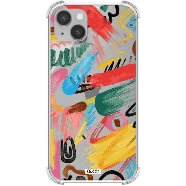 Oil Paint Abstract Apple iPhone 14 Clear PC Case