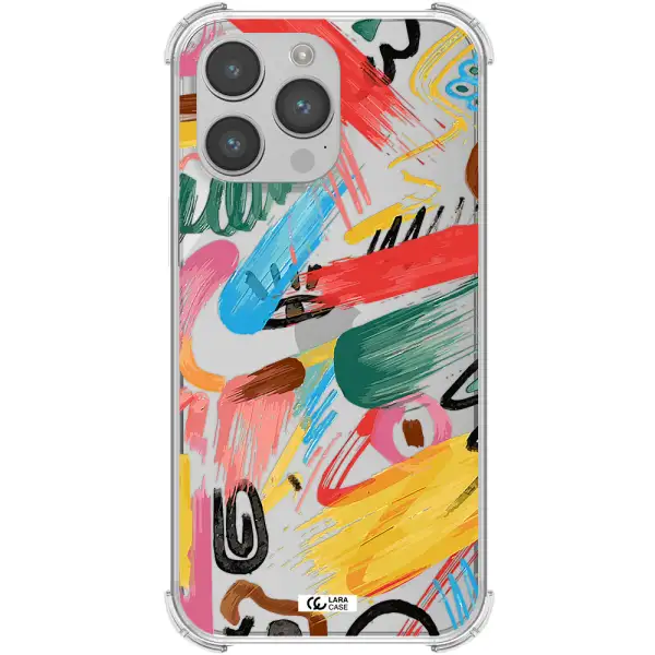 Oil Paint Abstract Apple iPhone 14 pro max Clear PC Case