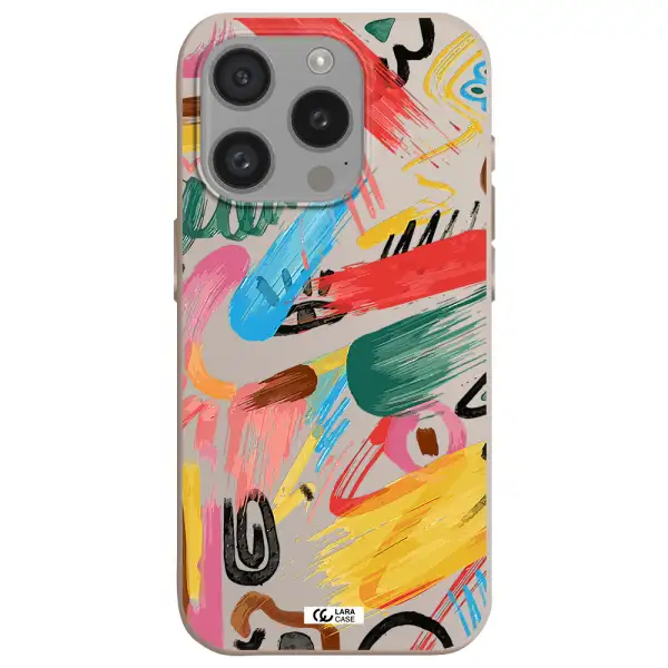 Oil Paint Abstract Apple Iphone 15 Pro Silicone Stone Case