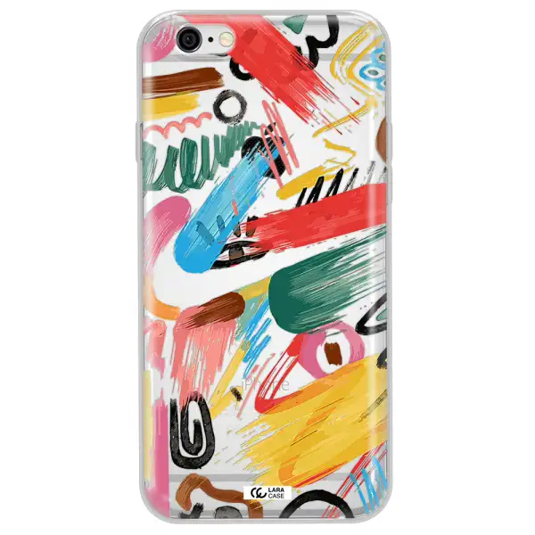 Oil Paint Abstract Apple iPhone 6 Clear TPU Case